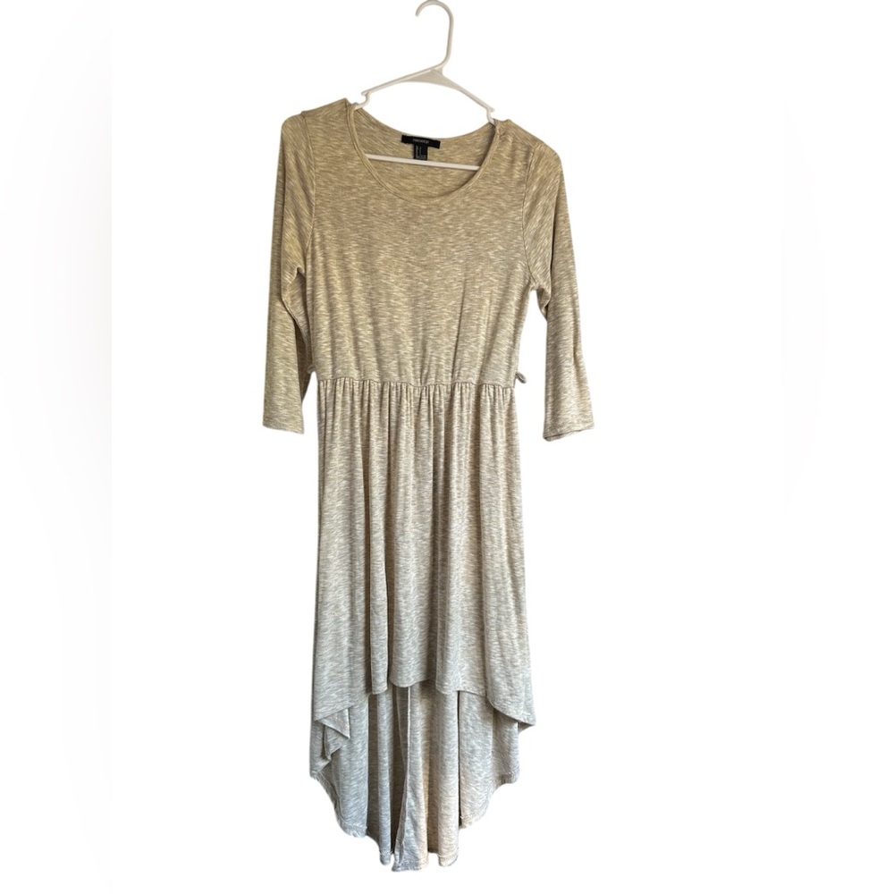 Forever 21 Heathered Beige High Low Dress